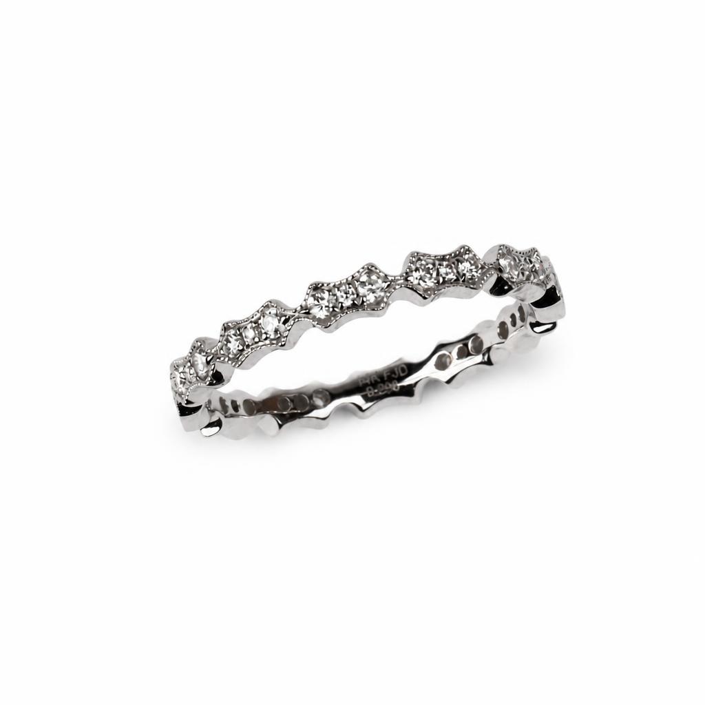 Featured image of this Fischer Women’s 14k White Gold Eternity Band Ring with 0.29ct TDW Diamond Size 6