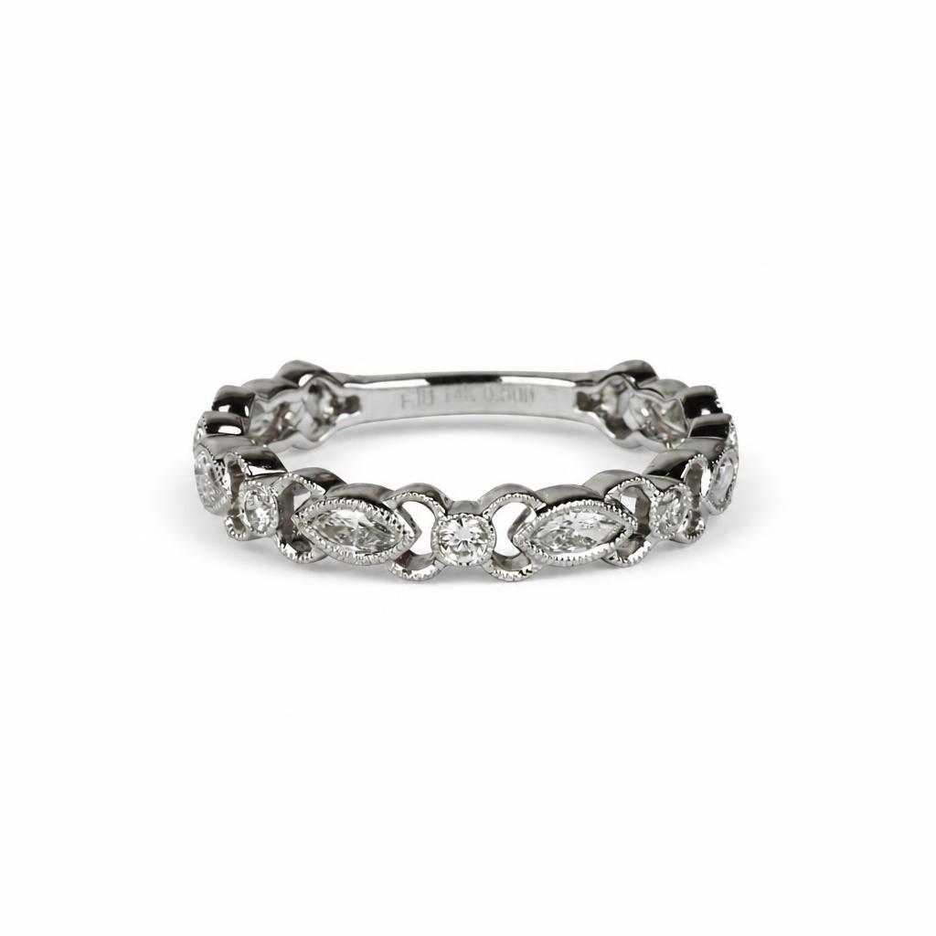 Gallery image of this Fischer Women’s 14k White Gold Ring with 0.50ct TDW Diamond Size 7