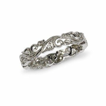 Featured image of this Fischer Women’s 18k White Gold Eternity Band Ring with 0.07ct TDW Diamond Size 6.75