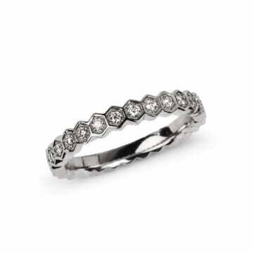 Featured image of this Fischer Women’s 14k White Gold Eternity Band Ring with 0.31ct TDW Diamond Size 6
