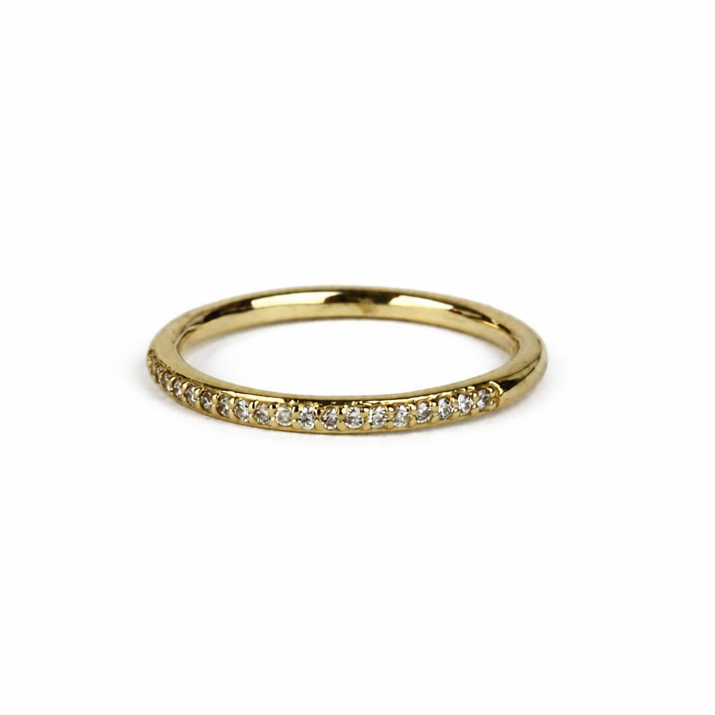 Gallery image of this Women’s 14k Yellow Gold Ring with 0.12ct TDW Diamond Size 6.25