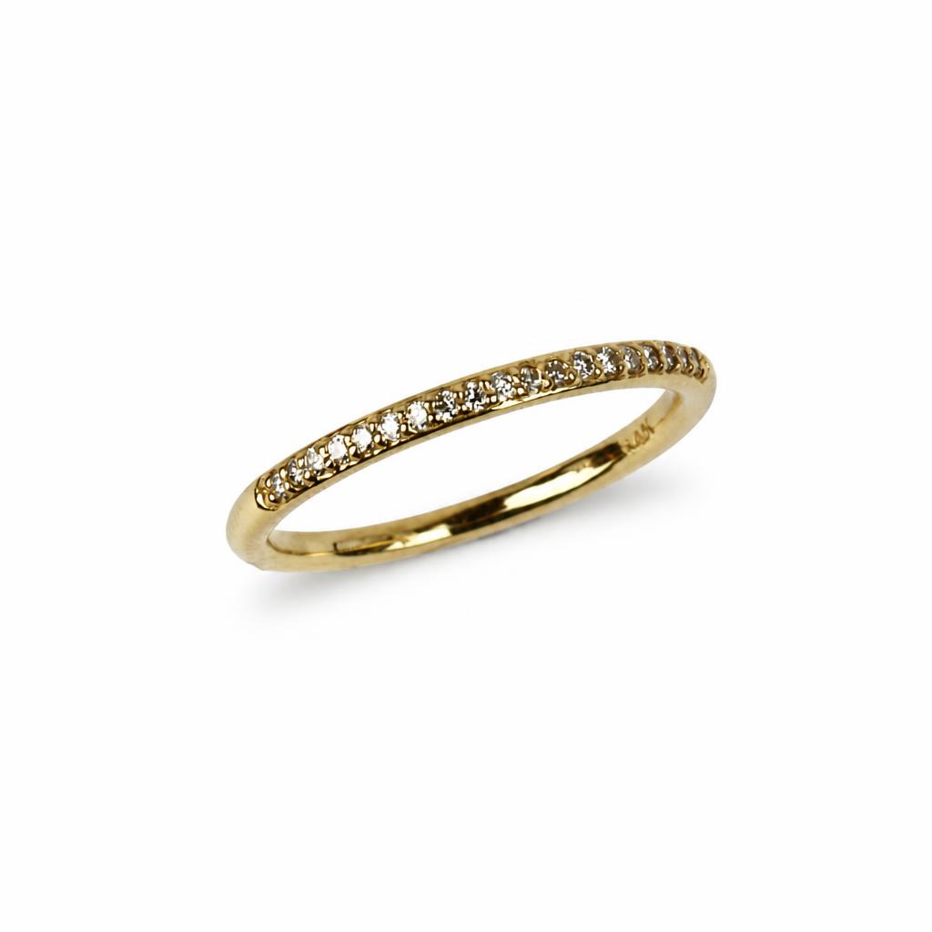 Featured image of this Women’s 14k Yellow Gold Ring with 0.12ct TDW Diamond Size 6.25