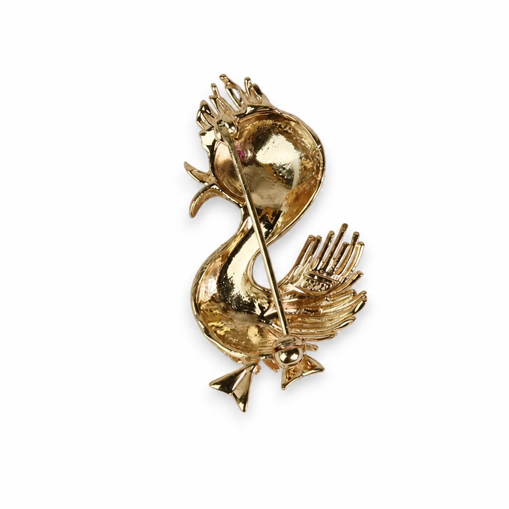 Gallery image of this Women’s 14k Yellow Gold Bird Brooch
