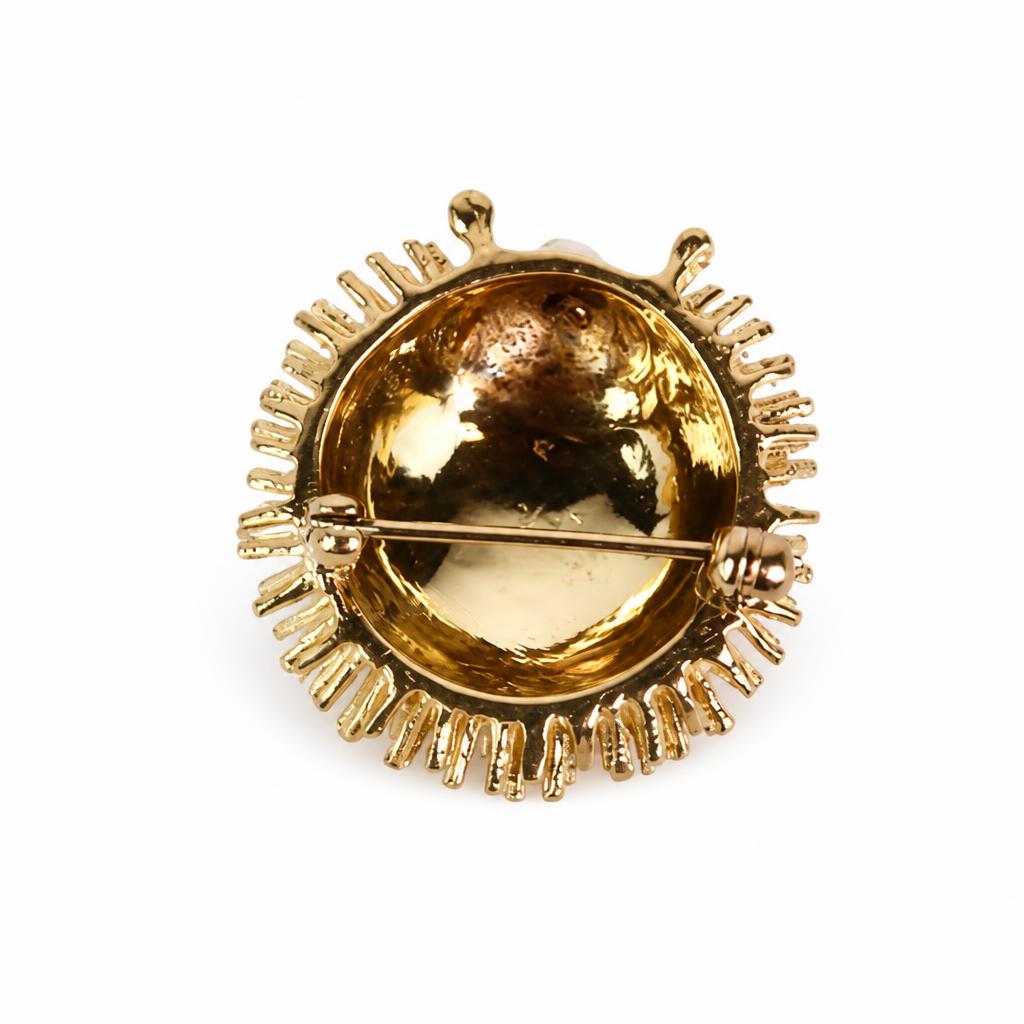 Gallery image of this Women’s 14k Yellow Gold Hedgehog Brooch with Ruby