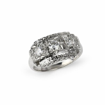 Featured image of this Women’s Vintage 14k White Gold Ring with 0.75ct TDW Diamond Size 6.75