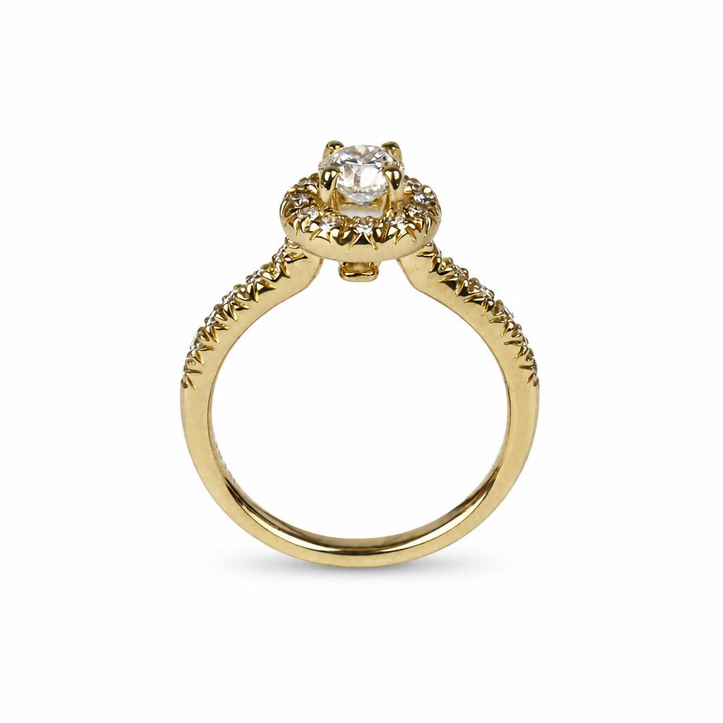 Gallery image of this Women’s 14k Yellow Gold Bridal Ring EGL Certified with 0.50ct Round Brilliant Cut Diamond E/SI1 Size 6