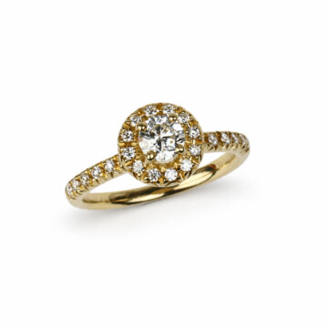 Featured image of this Women’s 14k Yellow Gold Bridal Ring EGL Certified with 0.50ct Round Brilliant Cut Diamond E/SI1 Size 6