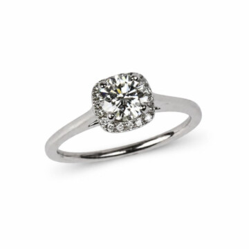 Featured image of this Women’s 14k White Gold Bridal Ring EGL Certified with 0.72ct Round Diamond G/VS1 Size 7