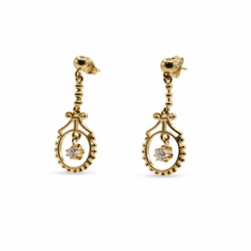 Featured image of this Women’s 14k Yellow Gold Dangle Stud Earrings with 0.16ct TDW Diamond