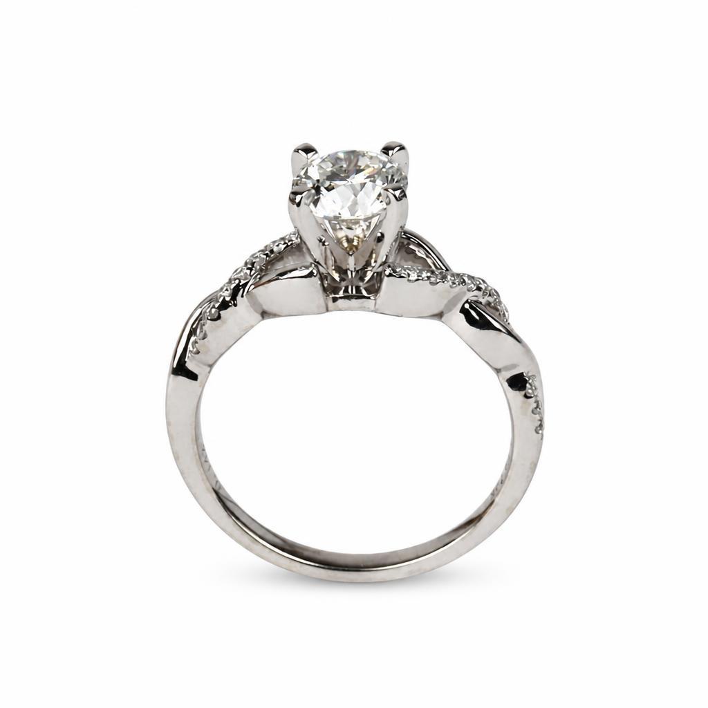 Gallery image of this Women’s 14k White Gold Bridal Ring GIA Certified with 1.04ct Round Brilliant Cut Diamond G/SI2 Size 7