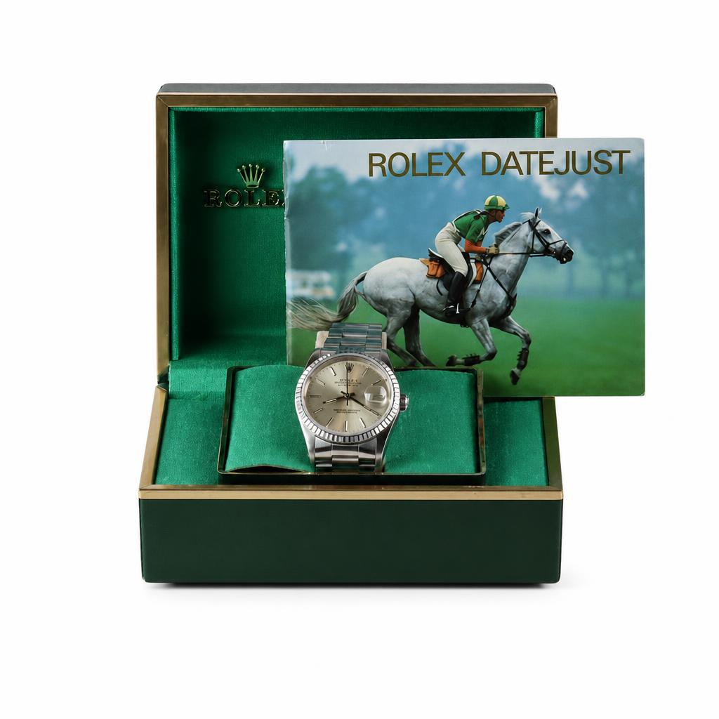 Gallery image of this Men’s Stainless Steel DateJust Rolex Wristwatch – 36mm Case