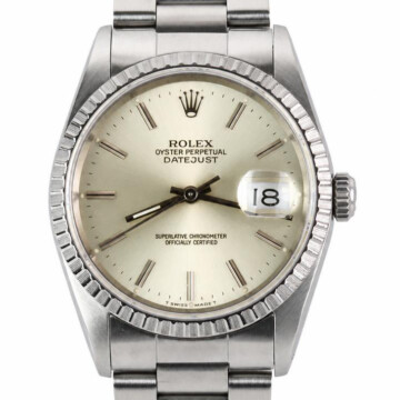 Featured image of this Men’s Stainless Steel DateJust Rolex Wristwatch – 36mm Case