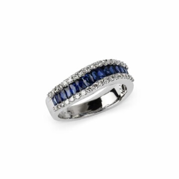 Featured image of this Women’s 14k White Gold Ring with 0.50ct TDW Sapphire and Diamond Size 7.25
