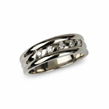 Featured image of this Men’s 14k White Gold Ring with 0.30ct TDW Diamond Size 10.5