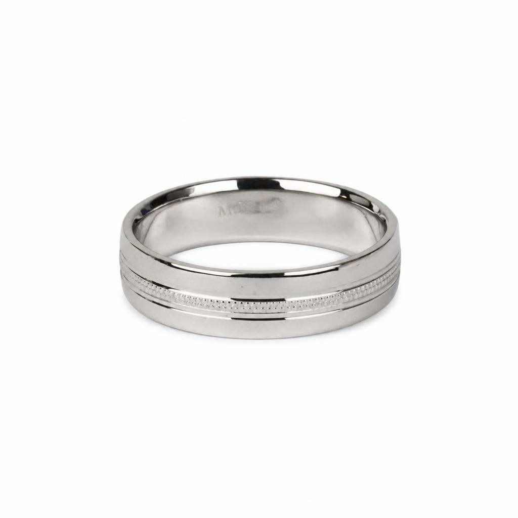 Gallery image of this Men’s 14k White Gold Band Ring Size 11