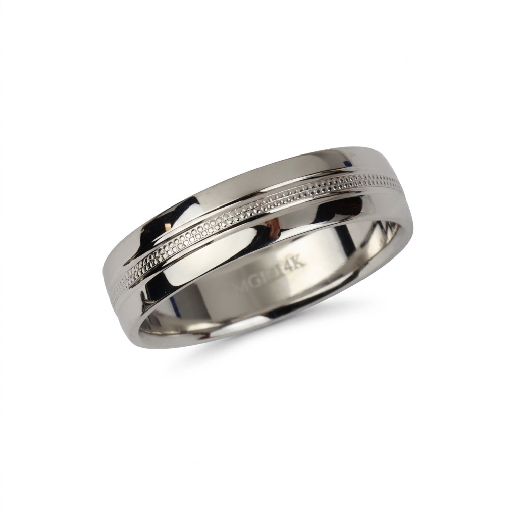 Featured image of this Men’s 14k White Gold Band Ring Size 11