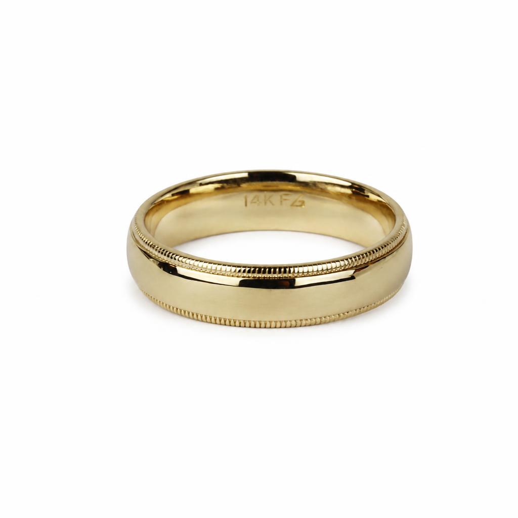 Gallery image of this Men’s 14k Yellow Gold Band Ring Size 10.75