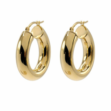 Featured image of this Women’s 14k Yellow Gold 24mm Hoop Earrings