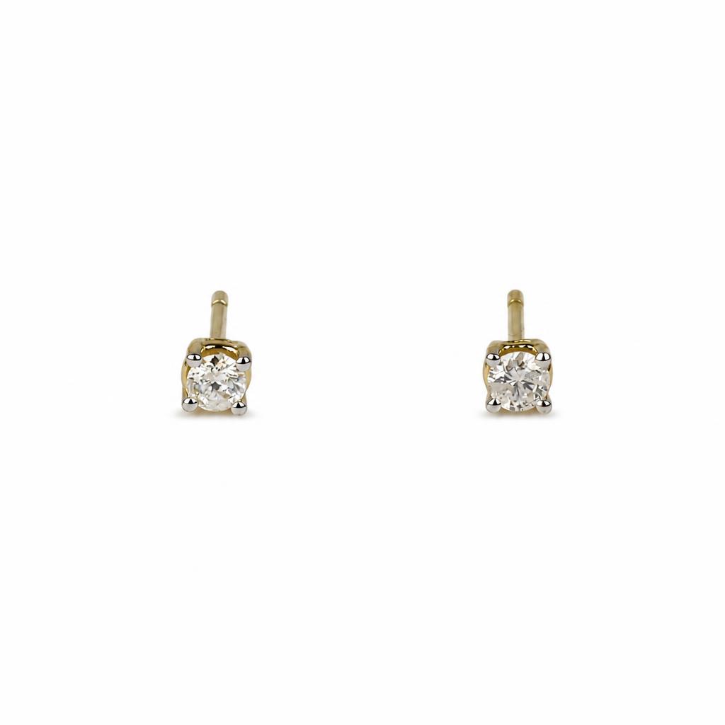 Featured image of this Women’s 14k Yellow Gold 3mm Stud Earrings with 0.20ct TDW Diamond
