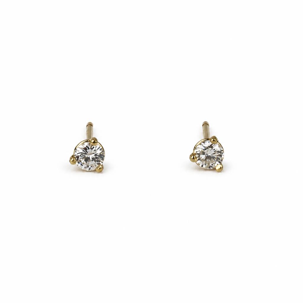 Featured image of this Women’s 14k Yellow Gold 3mm Stud Earrings with 0.30ct TDW Diamond