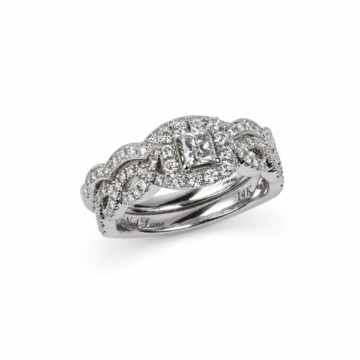 Featured image of this Neil Lane Women’s 14k White Gold Bridal Ring Set with 0.87ct TDW Diamond Size 6.5