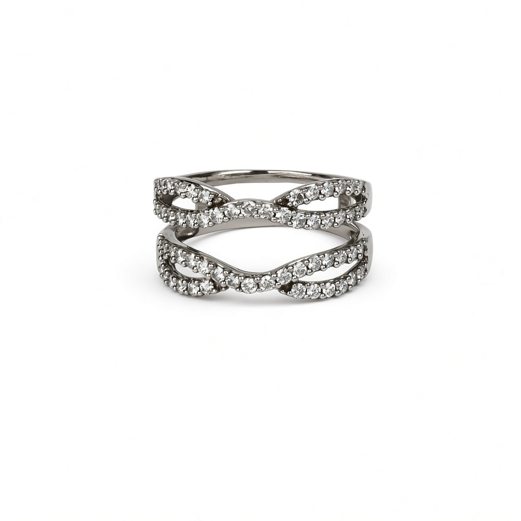 Gallery image of this Women’s 14k White Gold Drop-In Ring Guard with 0.90ct TDW Diamond Size 6.25