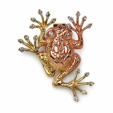 Featured image of this Women’s 14k Yellow & Rose Gold Frog Pendant with 0.33ct TDW Diamond