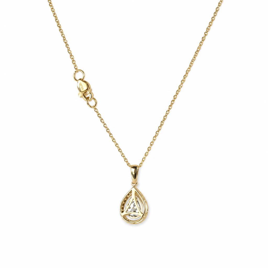 Gallery image of this Women’s 14k Yellow Gold Necklace & Stud Earrings Set with 1.09ct TDW Diamond