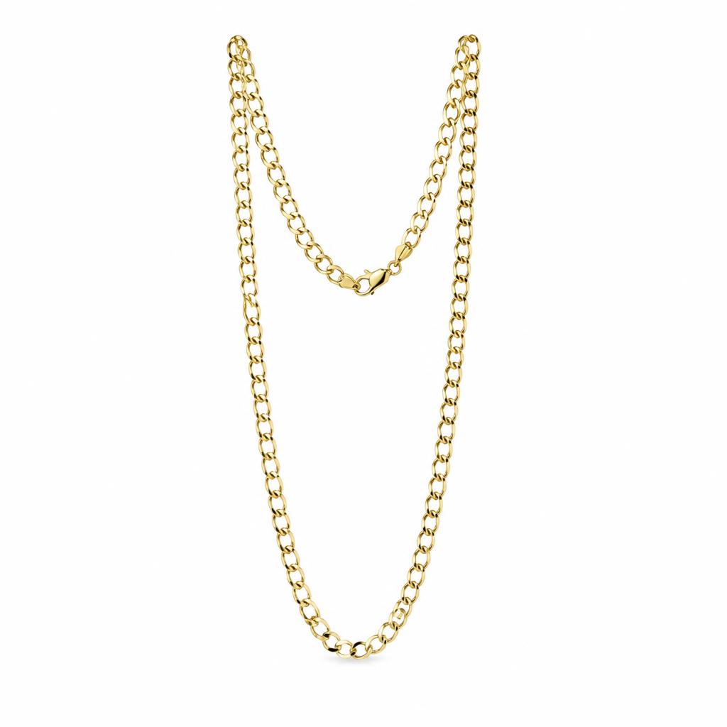 Featured image of this Men’s 14k Yellow Gold Curb Chain Necklace