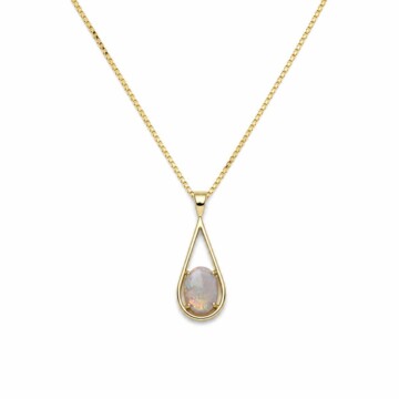 Featured image of this Women’s 14k Yellow Gold Pendant Necklace with Opal