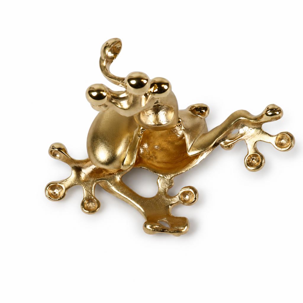 Gallery image of this Women’s 14k Yellow Gold Frog Pendant