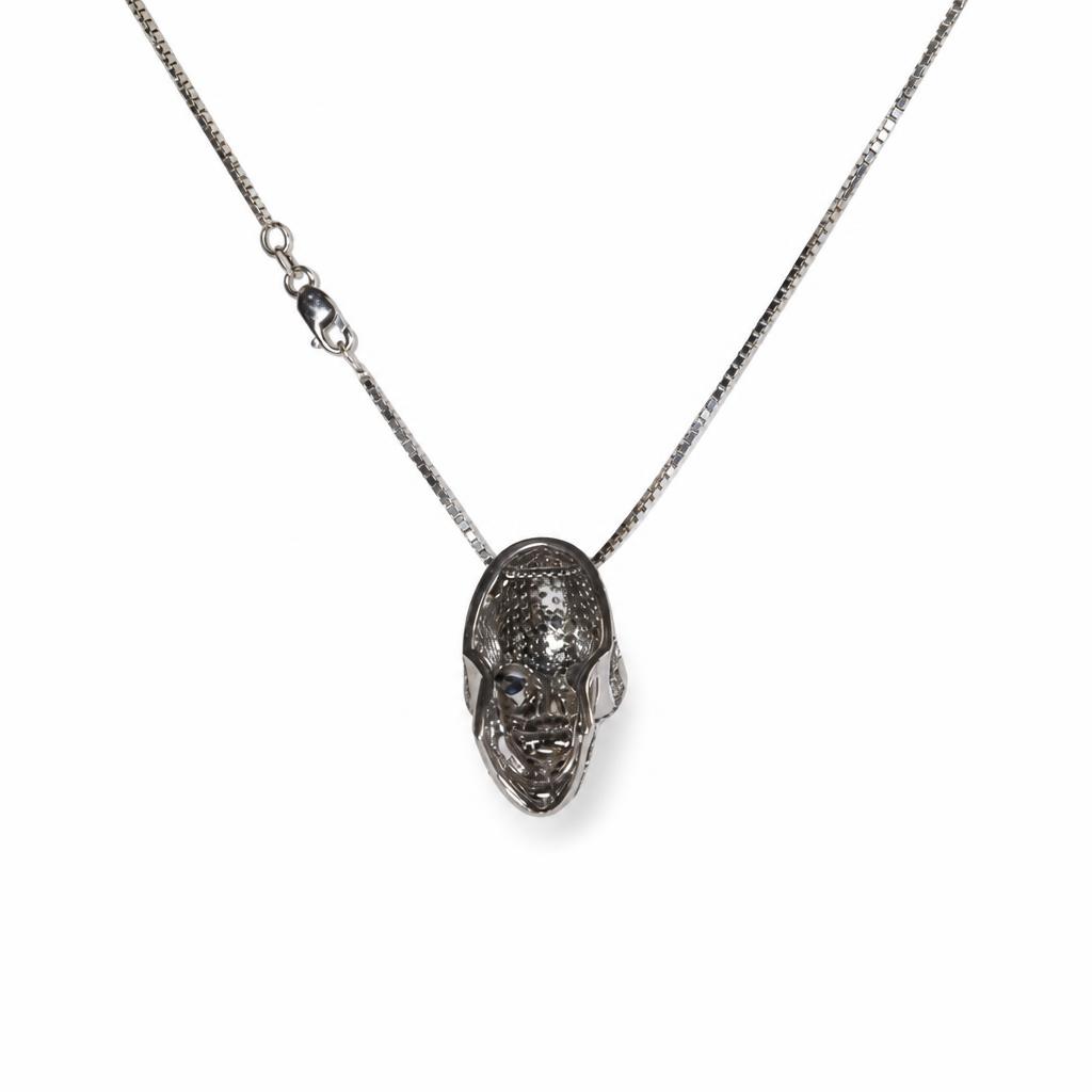 Gallery image of this Fischer Women’s 14k White Gold Pendant Necklace with 1.51ct TDW Diamond and Sapphire