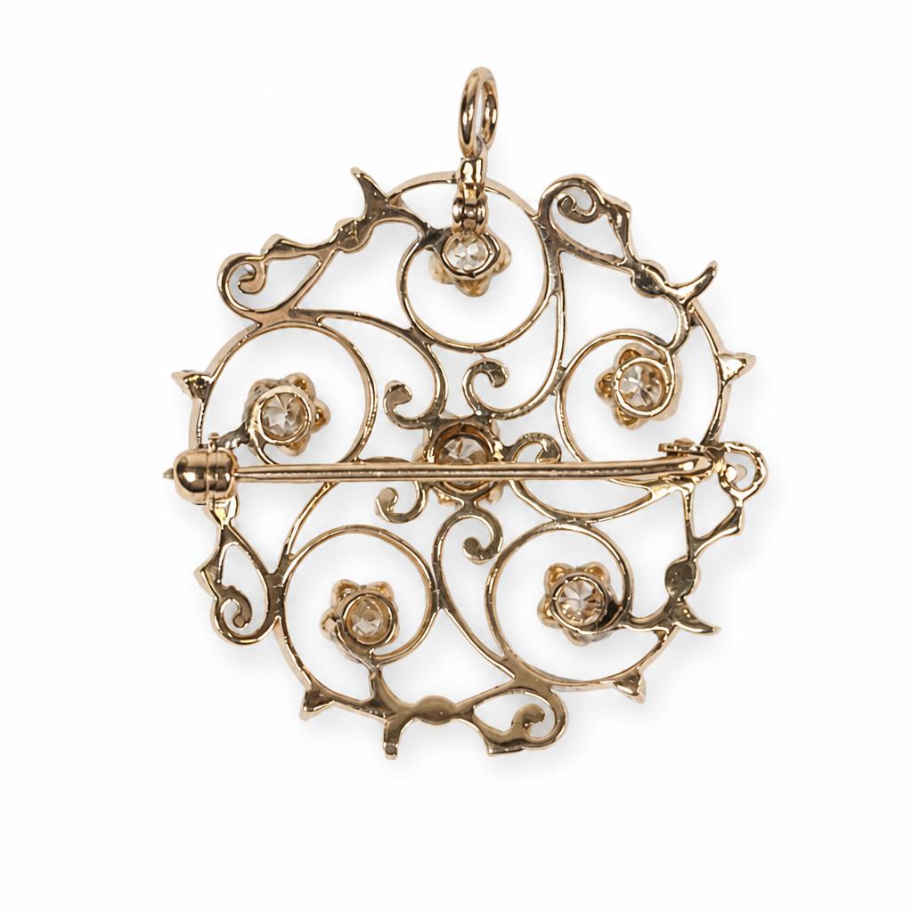 Gallery image of this Women’s 14k Yellow Gold Brooch with 0.48ct TDW Diamond