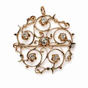 Featured image of this Women’s 14k Yellow Gold Brooch with 0.48ct TDW Diamond