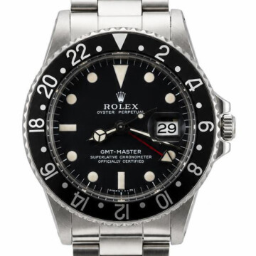 Featured image of this Men’s Stainless Steel GMT Master Rolex Wristwatch – 40mm Case