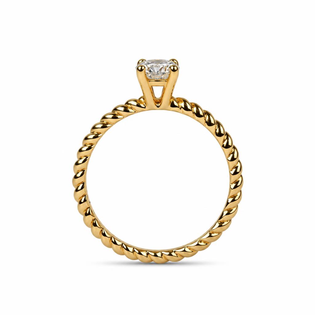 Gallery image of this Women’s 14k Yellow Gold Diamond Solitaire Ring Size 7.75