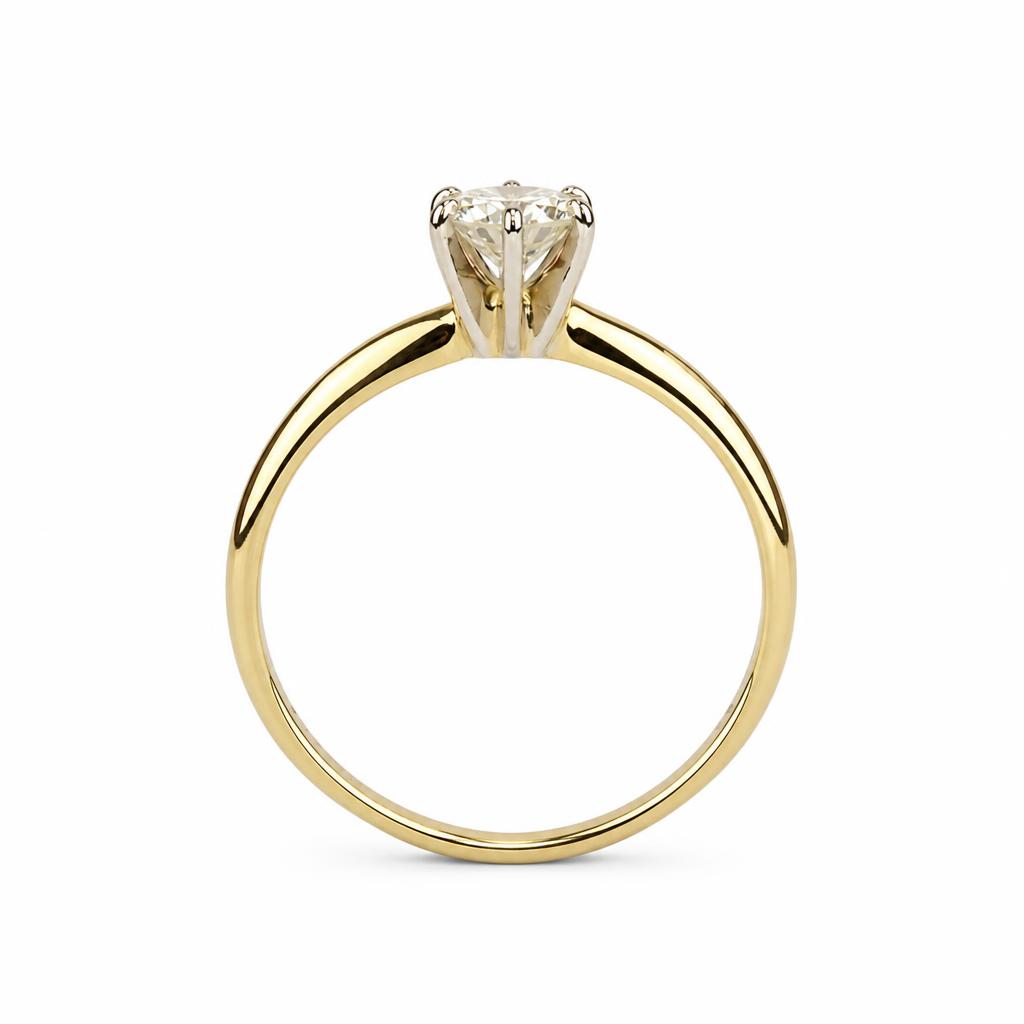 Gallery image of this Women’s 14k Yellow Gold Diamond Ring EGL Cert. Size 8.25