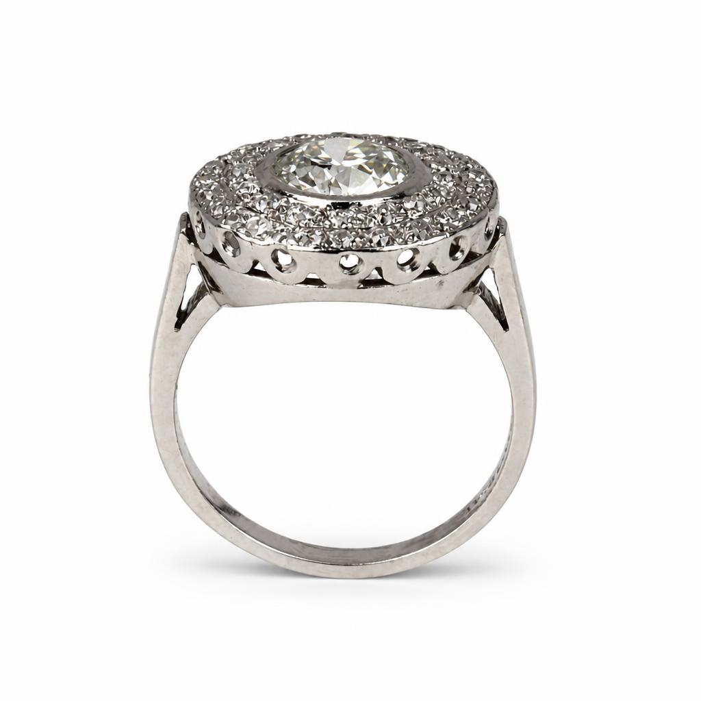 Gallery image of this Women’s Vintage Platinum Diamond Ring EGL Cert Size 7.25