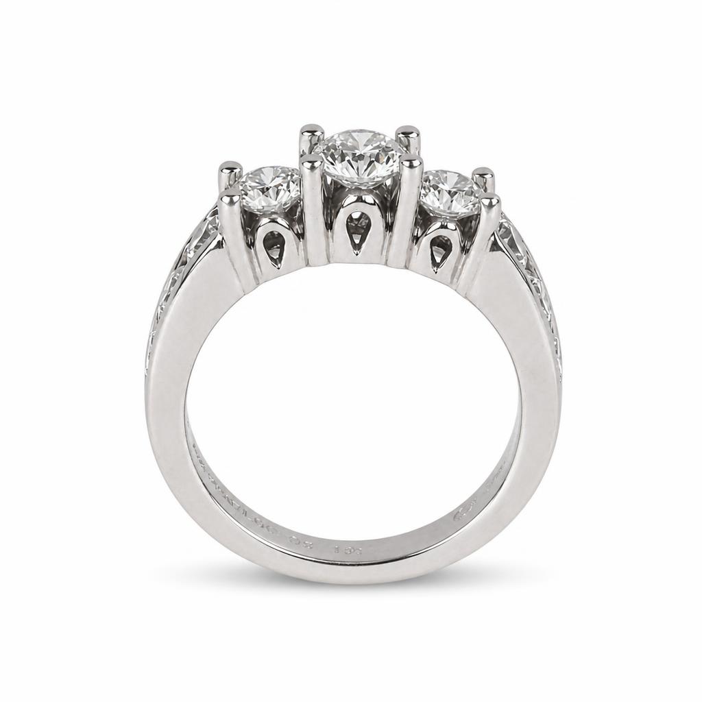 Gallery image of this Women’s 18k White Gold Diamond Ring EGL Cert Size 6.75
