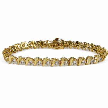 Featured image of this Women’s 14k Yellow Gold Diamond Link Bracelet