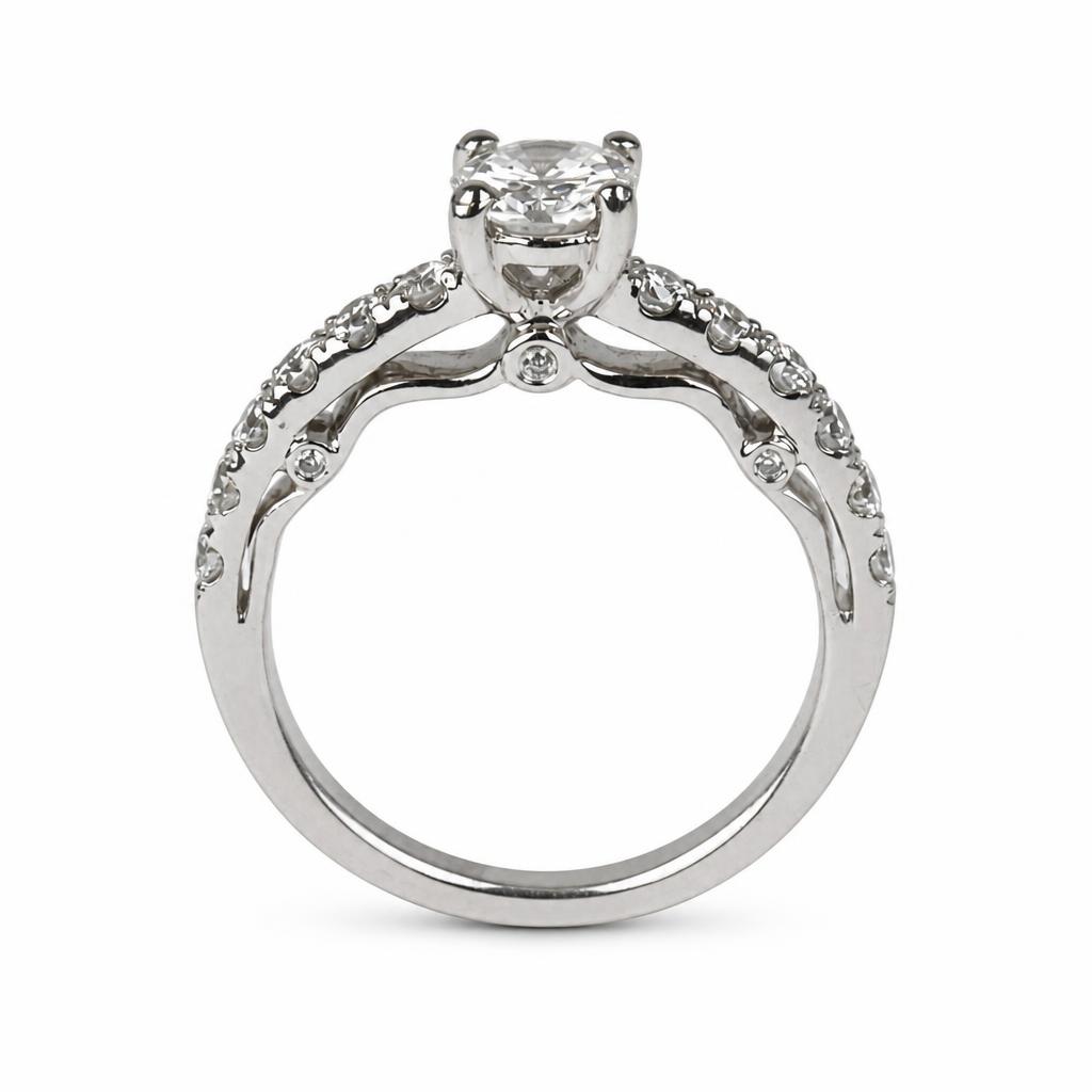 Gallery image of this Women’s Platinum Diamond Bridal Ring EGL Cert. Size 5.75
