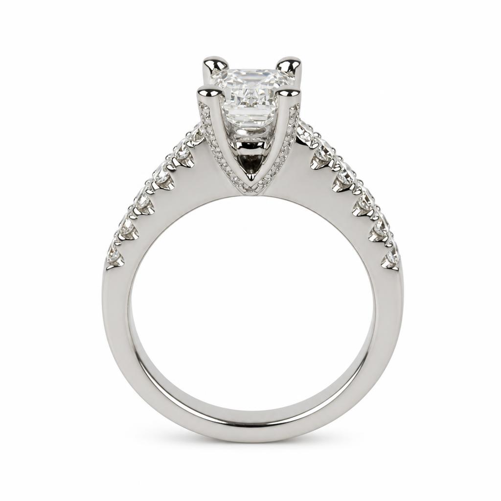 Gallery image of this Women’s 18k White Gold Diamond Ring GIA Cert Size 6.25