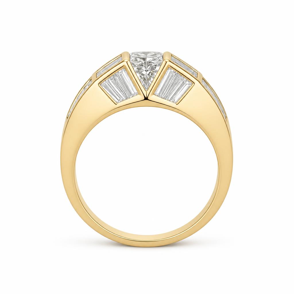 Gallery image of this Women’s 18k Yellow Gold Diamond Ring EGL Cert Size 6.5