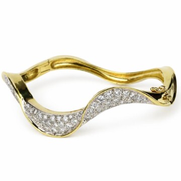 Featured image of this Women’s 18k Yellow Gold Diamond Bangle Bracelet