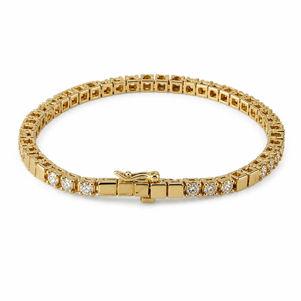 Gallery image of this Women’s 14k Yellow Gold Diamond Tennis Bracelet