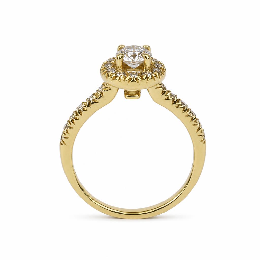 Gallery image of this Women’s 14k Yellow Gold Diamond Bridal Ring Size 6 EGL Cert