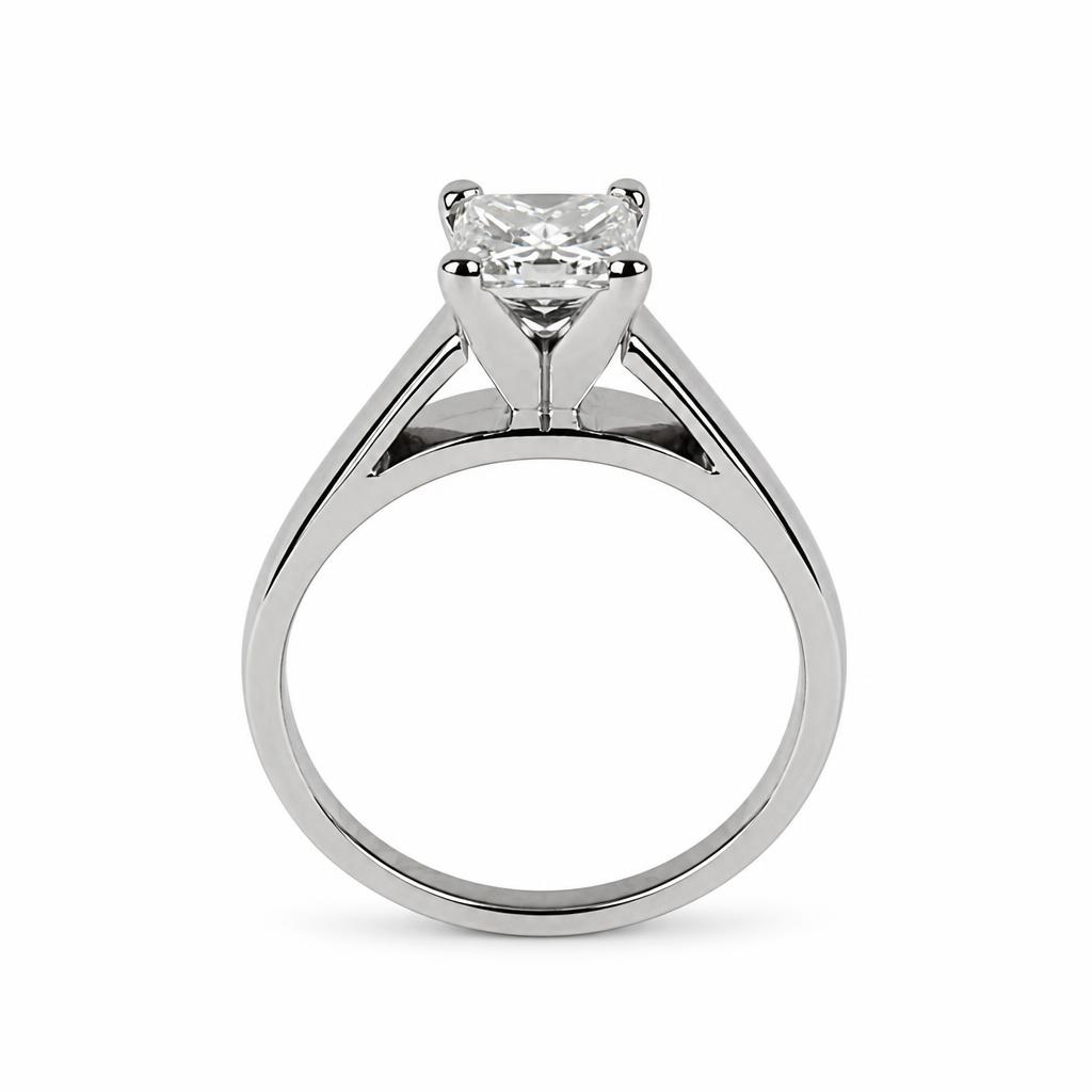Gallery image of this Women’s 14k White Gold Diamond Bridal Ring Size 4.75 GIA Cert