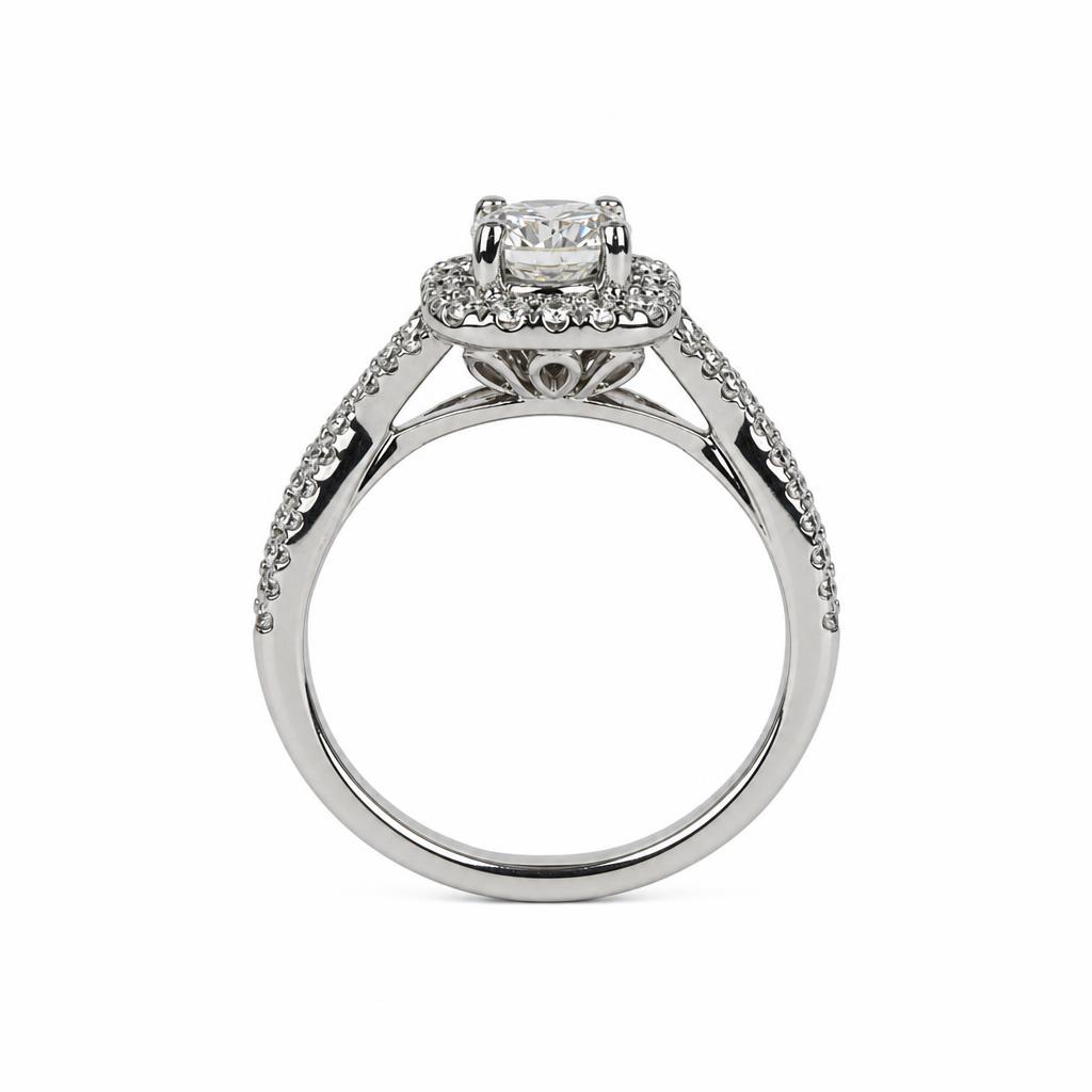 Gallery image of this Fischer Women’s 14k White Gold Diamond Bridal Ring Size 6 GIA Cert