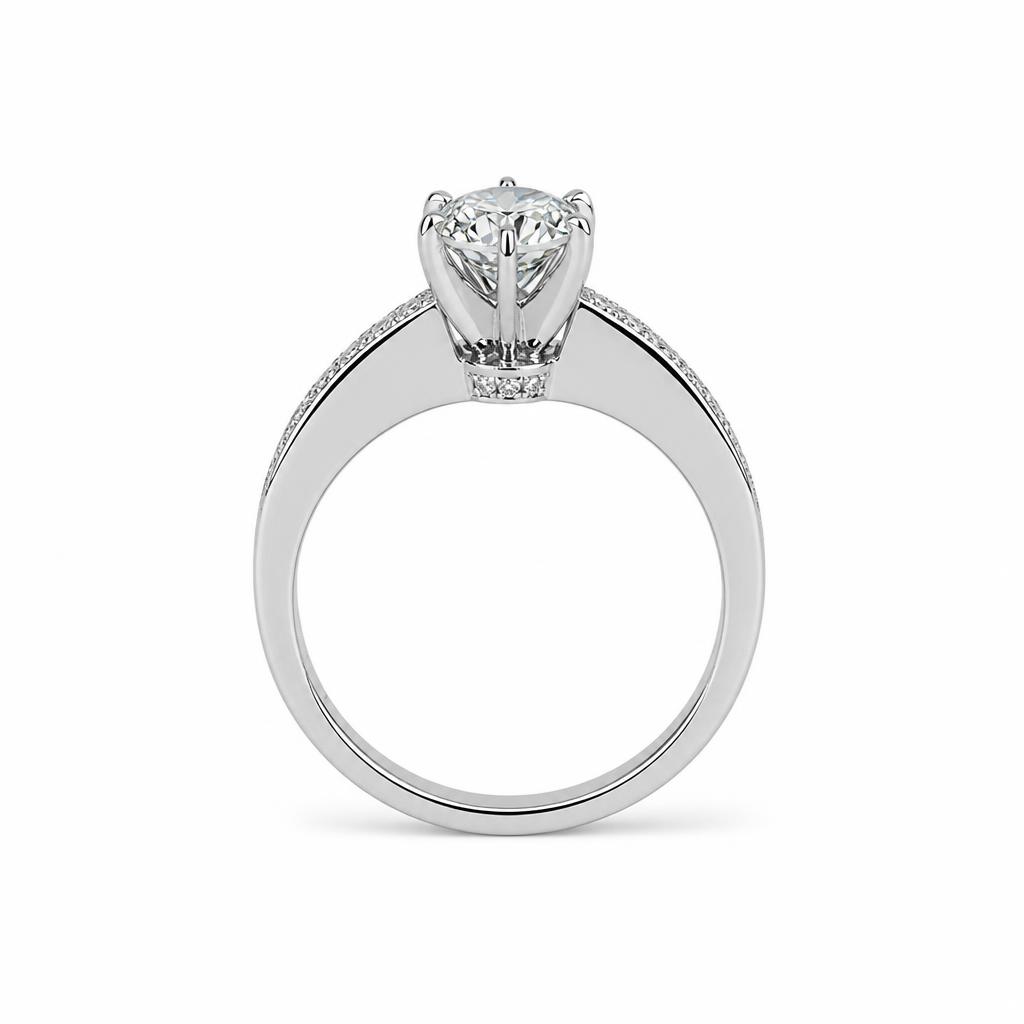 Gallery image of this Fischer Women’s 14k White Gold Diamond Bridal Ring Size 6