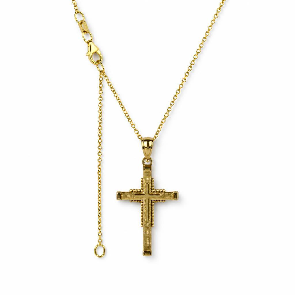 Gallery image of this Women’s 14k Yellow Gold Crucifix Necklace